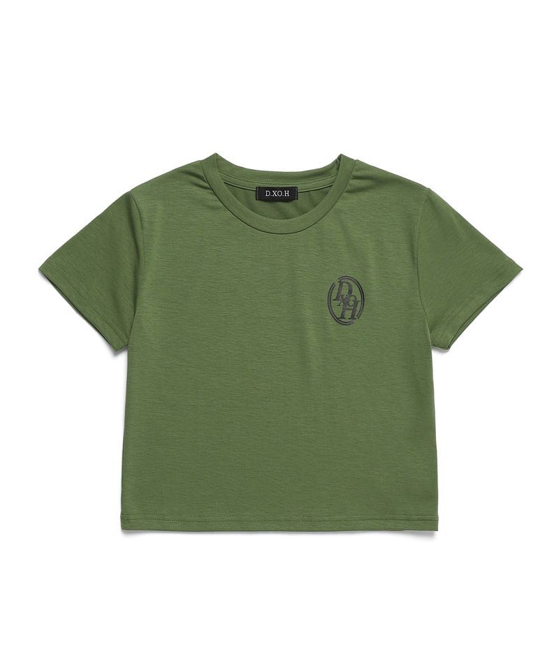 DOUBLE LINE STACK LOGO CROP T-SHIRTS