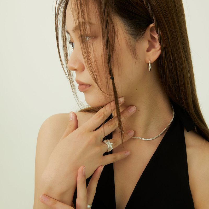 soft crescent earring