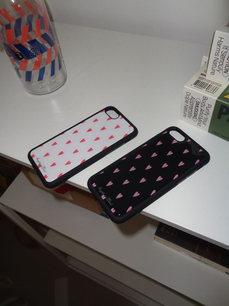 heart epoxy bumper case [white]