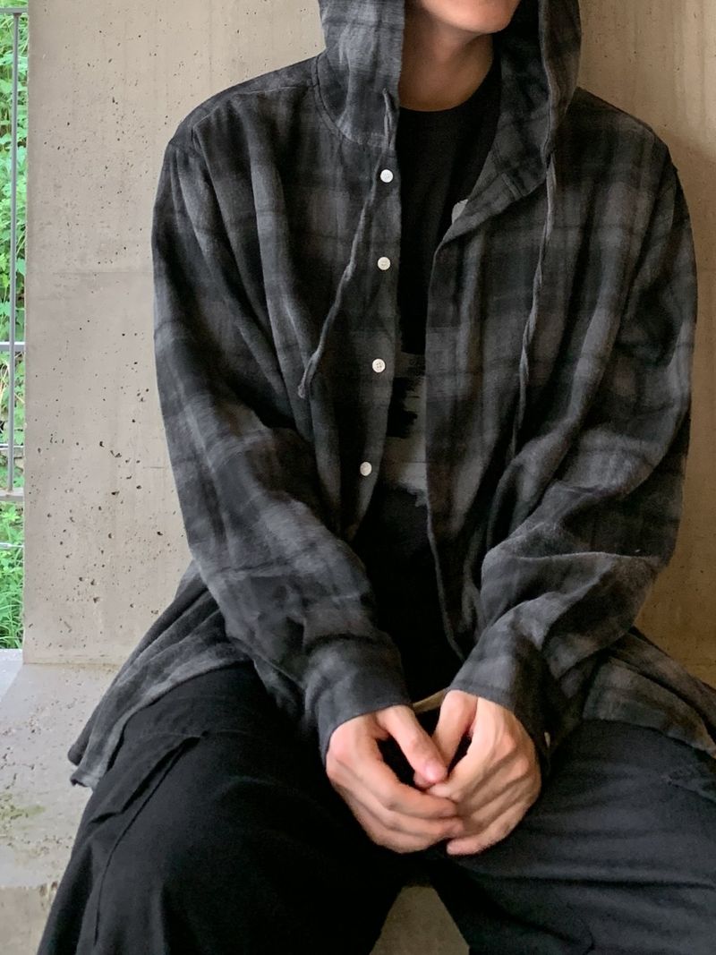 LD Over hood check shirts