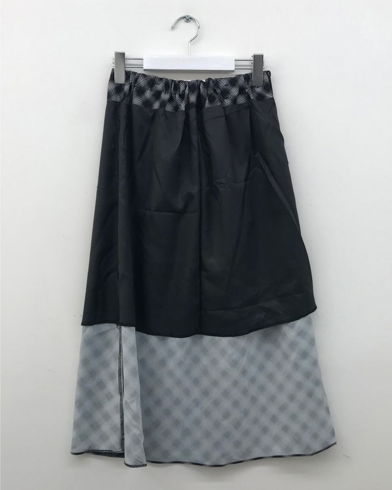 Mellow Chiffon Checkered Skirt (2 Colors)