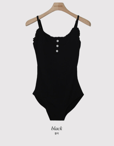 Monoring Frill Button Monokini (2color)