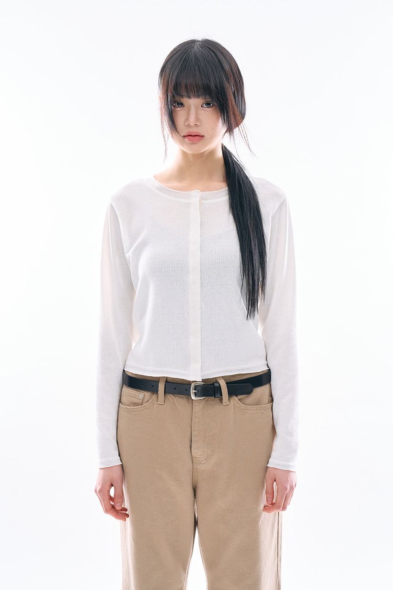 Raucohouse(ラウコハウス)の「Carmen sheer button cardigan(Tops)」