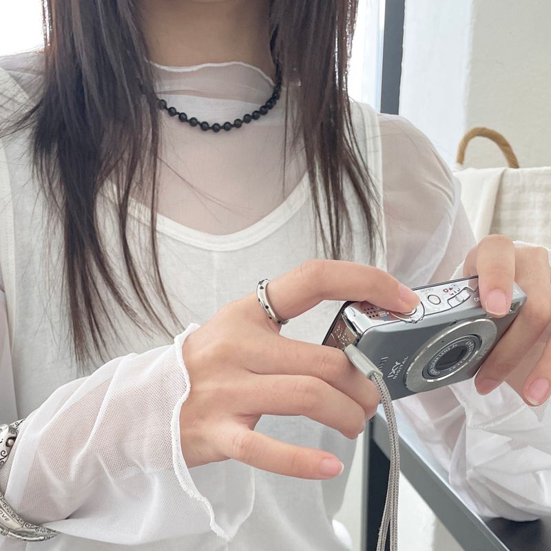 Black Dot Stud Ring