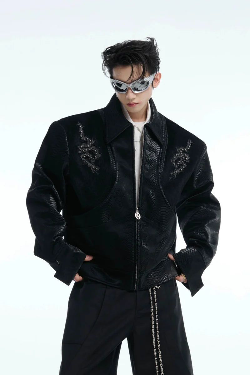 Argue Cultureの「Snake Skin Panel PU Jacket（Jackets/Outerwear）」