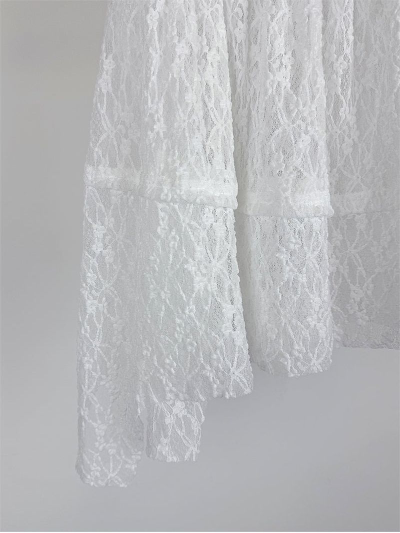 LACE UNBAL LAYERED SKIRT (2C)