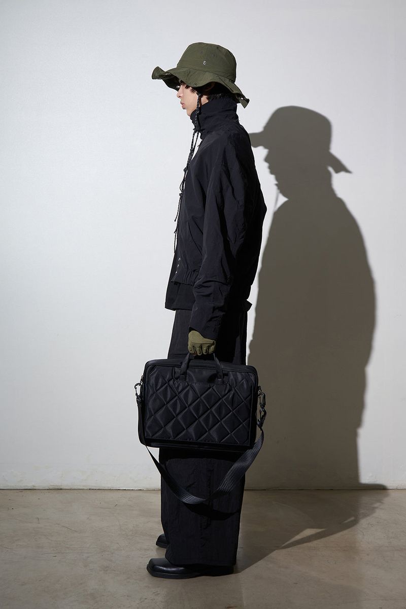 Nylon Quilted Briefcase