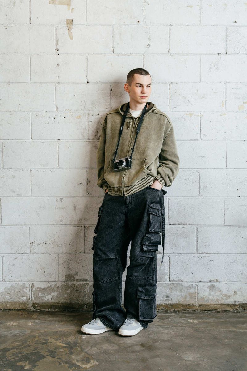 MAX POCKET WASHING WIDE DENIM
