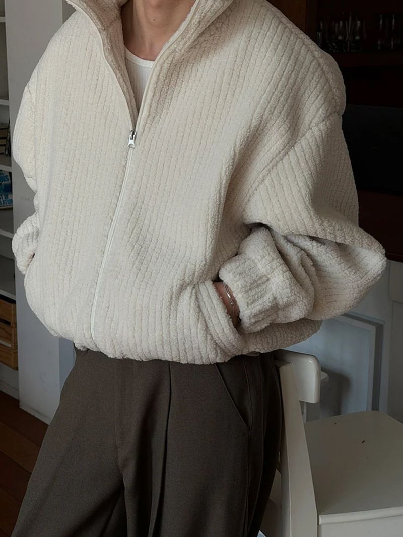 [Unisex] Soft touch highneck fleece zip up(3color)