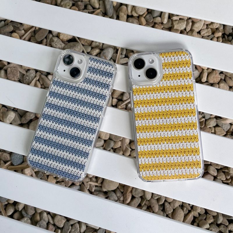STRIPE HARD JELL CASE - BLUE