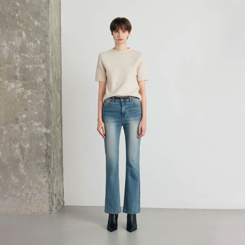 27Y(トゥエンティセブンワイ)の「Ash blue semi boots cut - A003(Pants)」
