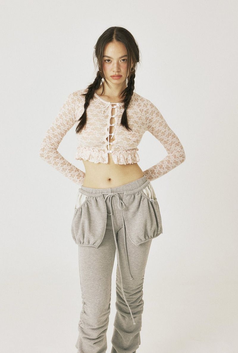 Pocket shirring pants