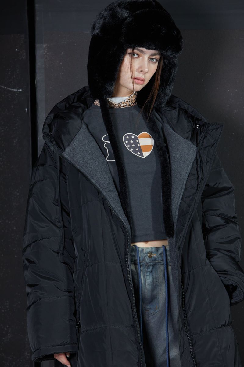 GL LONG PADDING -BLACK