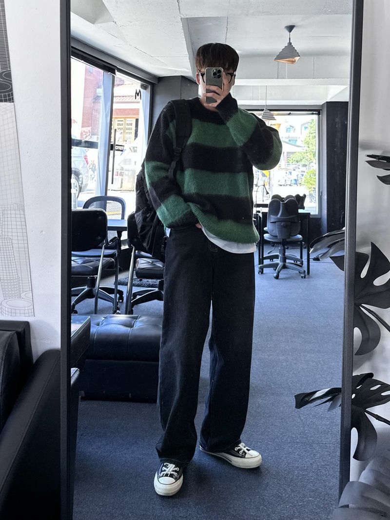cander stripe loosefit knit
