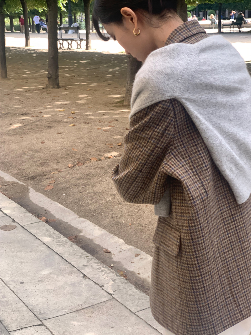 [MADE] Check wool jacket