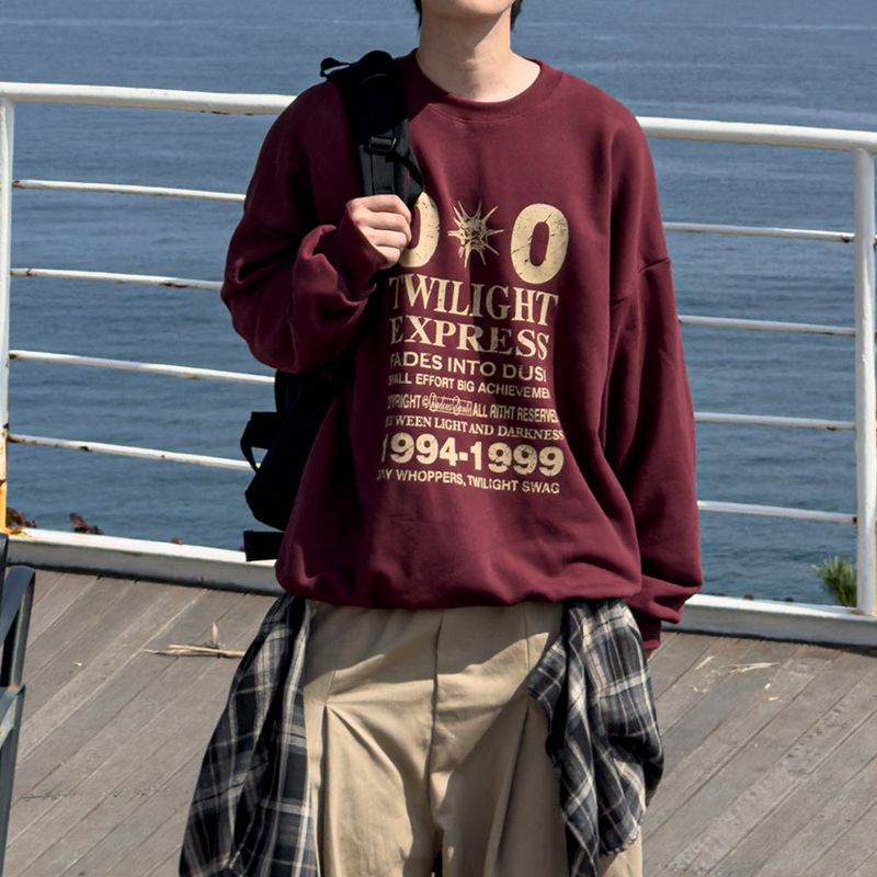Cipher Print Oversized Sweatshirt