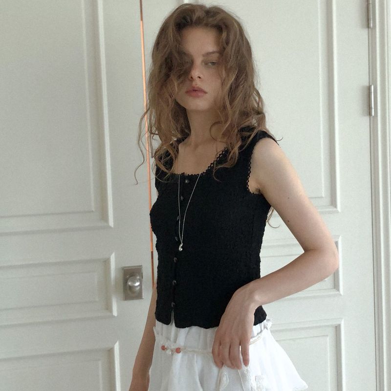 Fors sleeveless blouse (black)