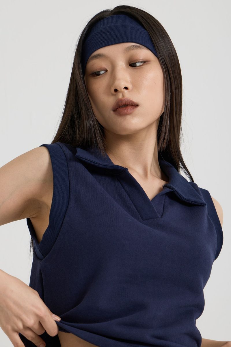 vadefy（ベイディフィー）の「ノースリーブカラーベスト, Navy（トップス）」