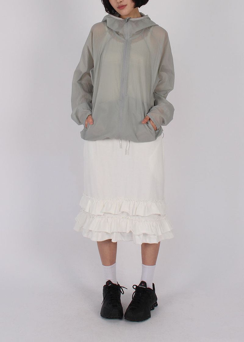 FRILL MIDI SKIRT