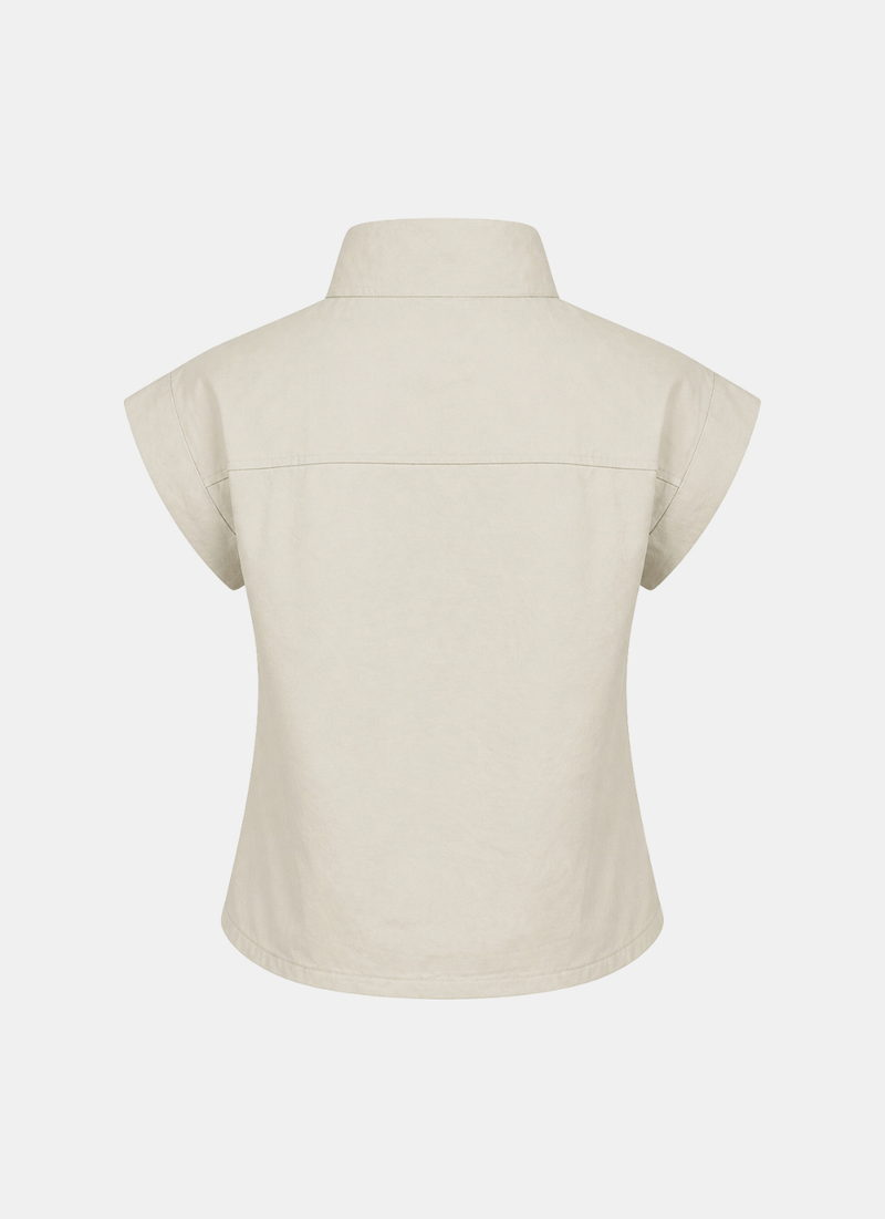 Viro Stand Collar Blouse