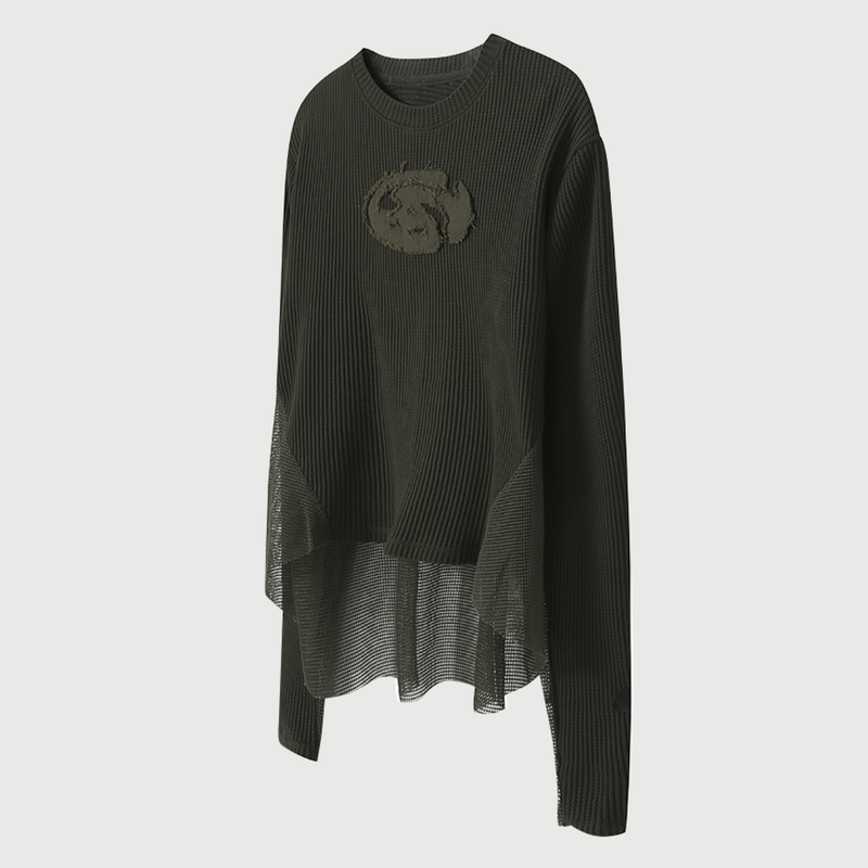 Mesh Waffle long sleeve