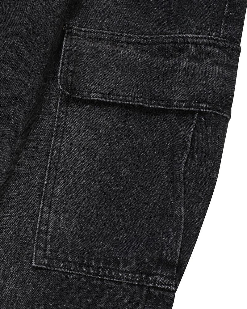 Bare Washed Wide Cargo Denim