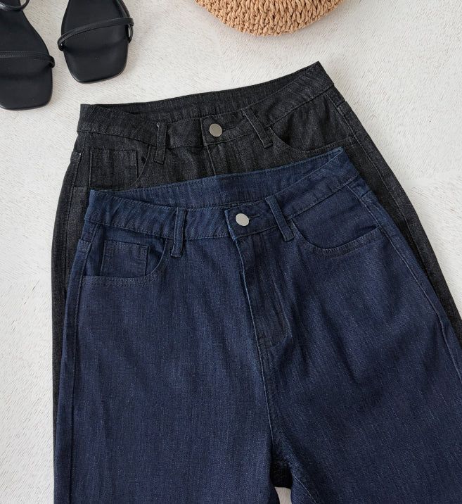 Roden Slit Span Capri Denim Pants