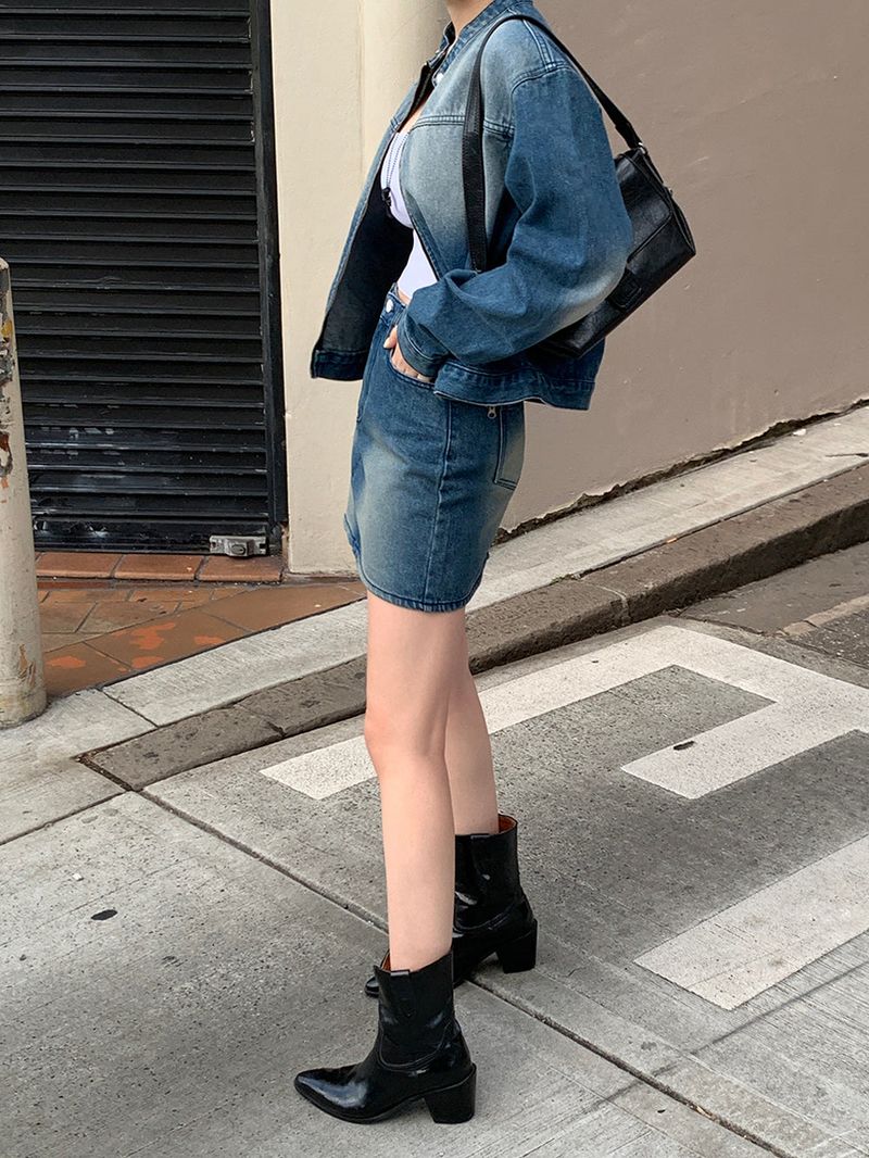 [MADE] Dune Y2K denim mini skirt