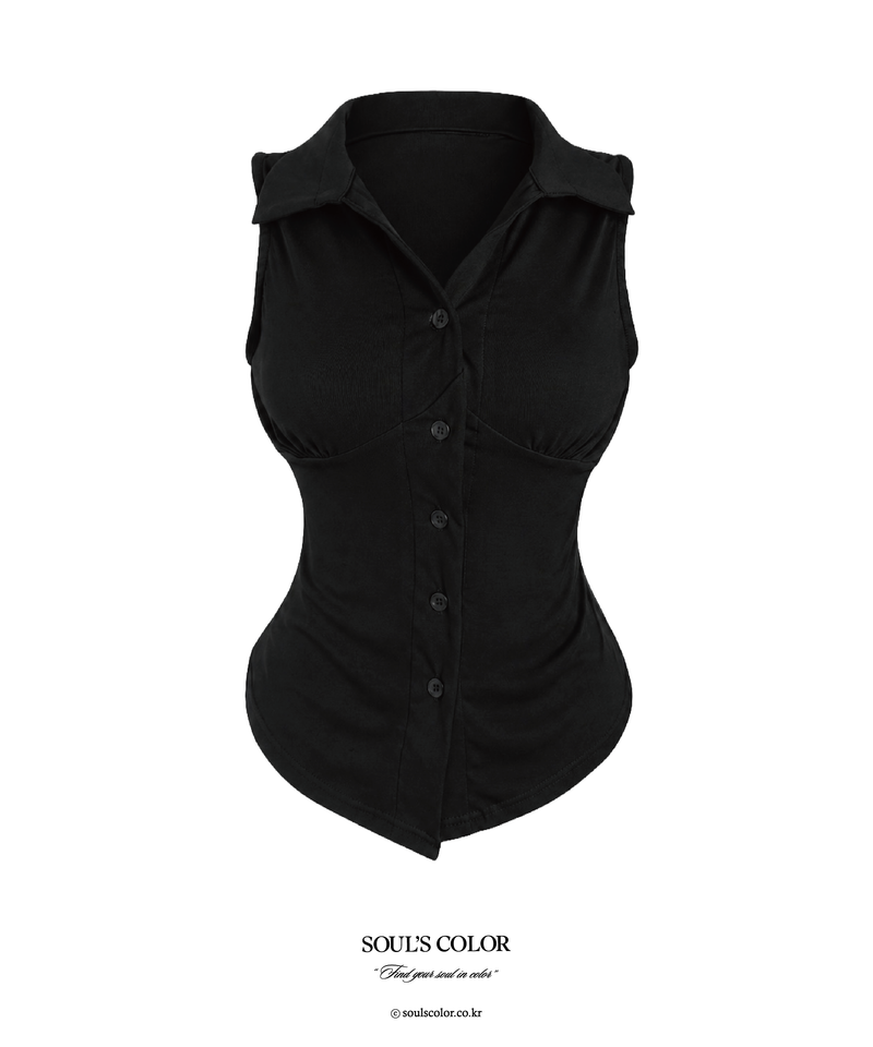 SOUL'S COLOR(ソウルズカラー)の「Lora Shirt Sleeveless Top (2color)(Tops)」