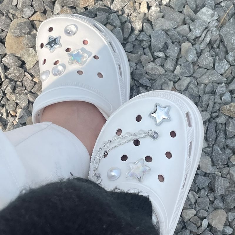 [made]hologram star resin shoes charm set 