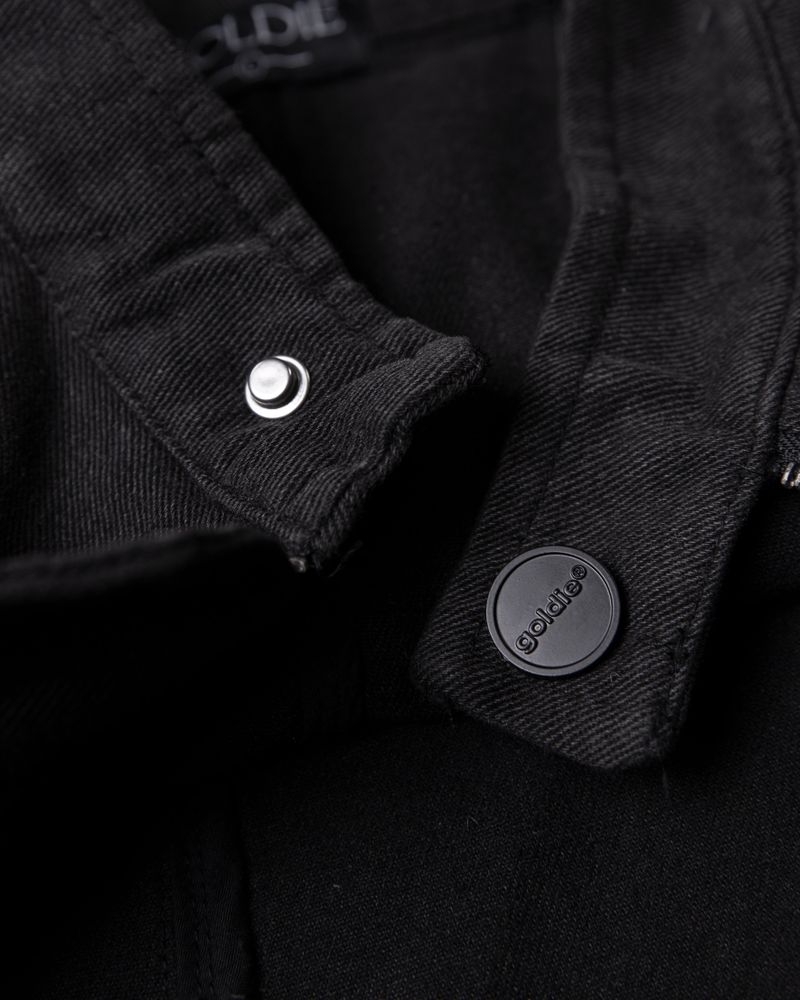 MULTI BUCKLE WASHED DENIM JACKET