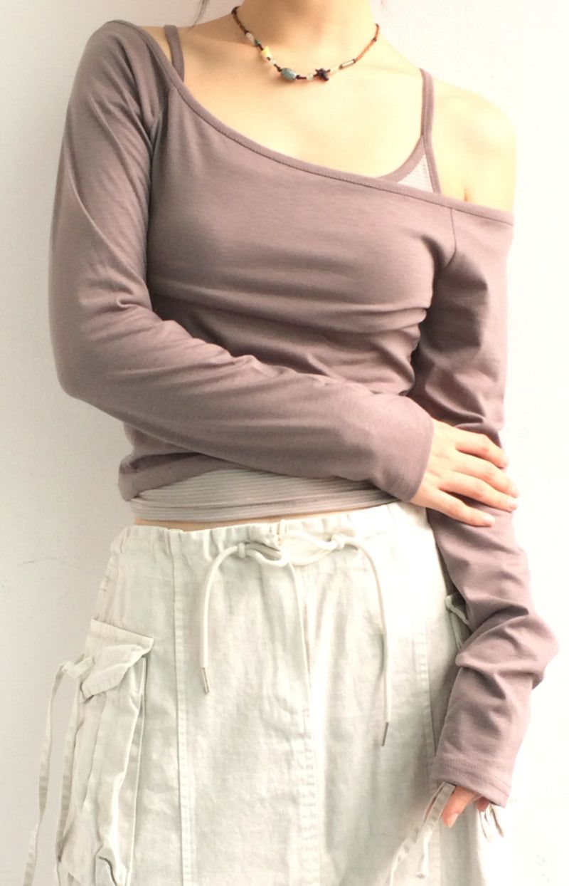 Striped mood layered t