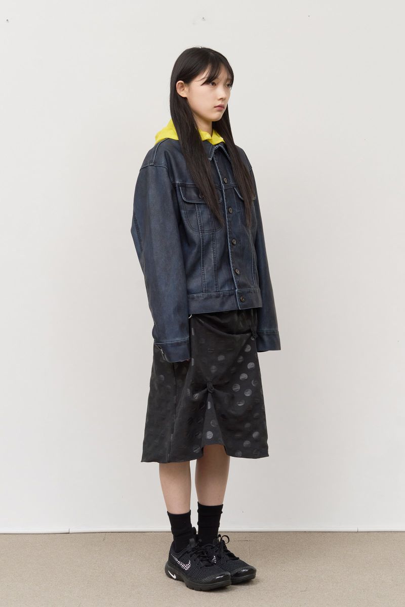 (W) Oshi Button Dot Skirt
