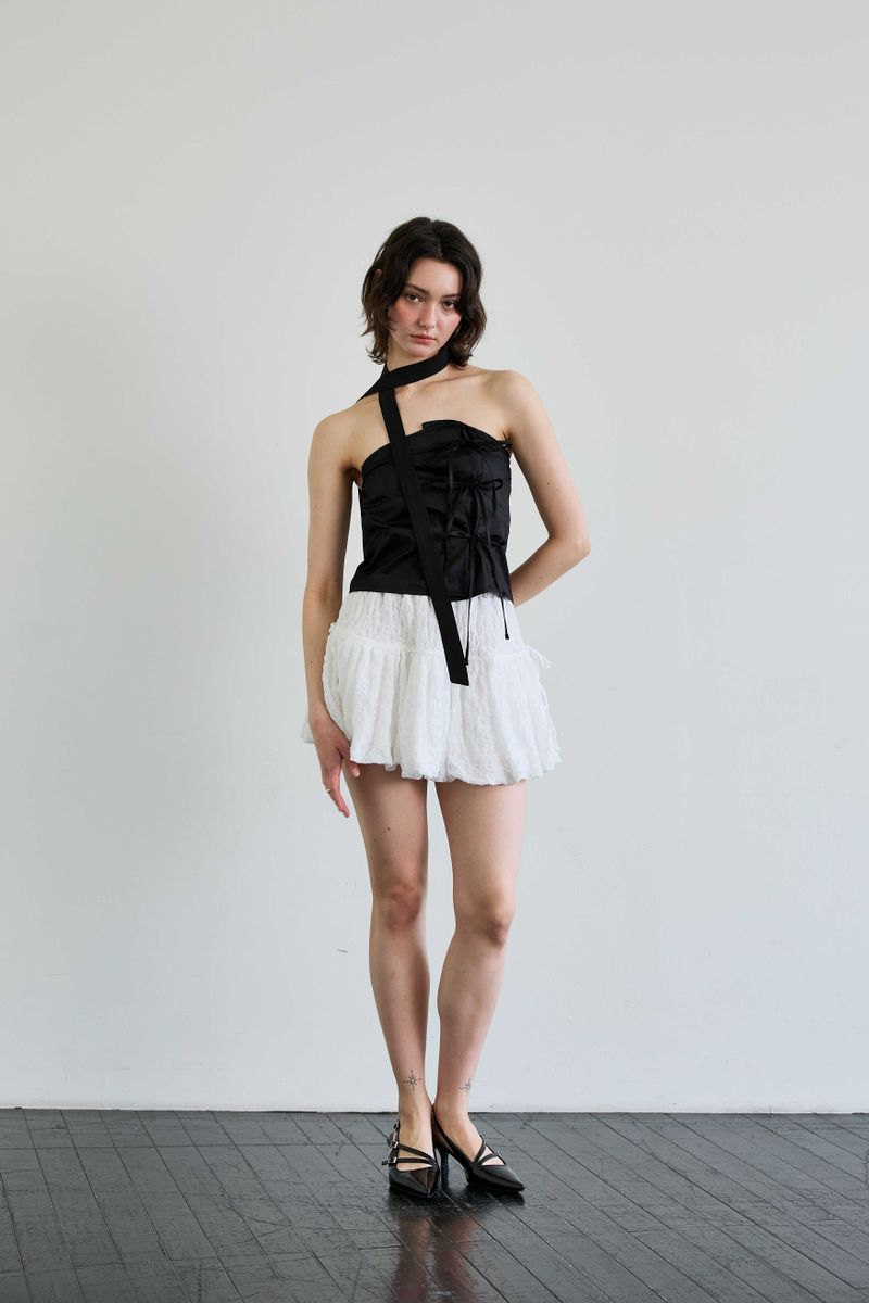 ELFIN SCARF TOP / BLACK