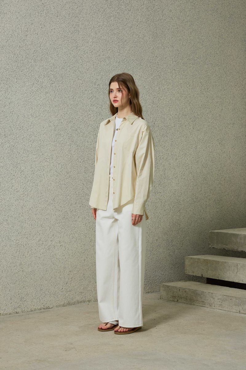 BRIGHT OVERSIZED SHIRT / BEIGE