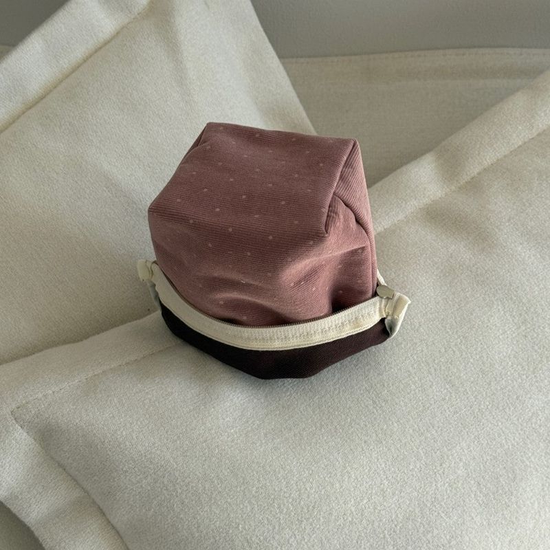 classic pouch_corduroy dot pink
