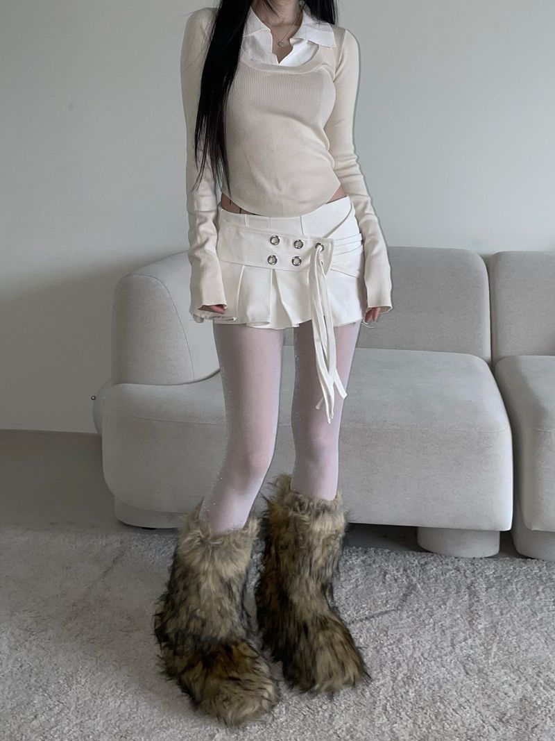 salt knit double top(2 color)