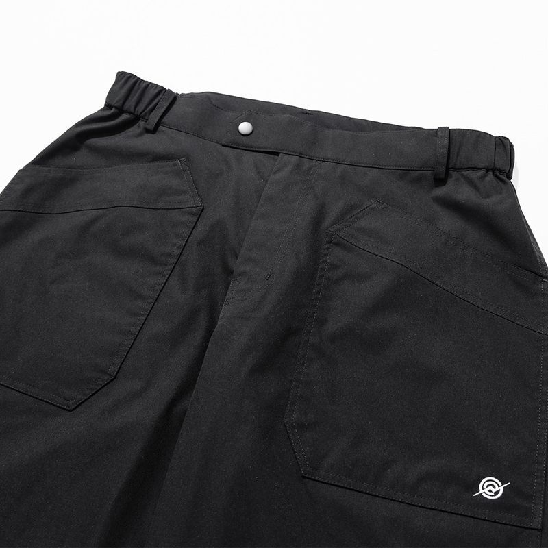 Poly Cotton Cargo Pants - BLACK