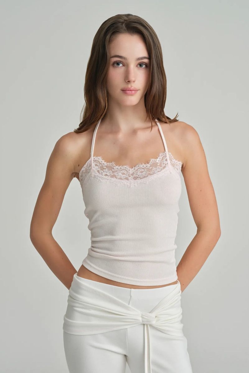 Cream donuts halter tank top, Pink