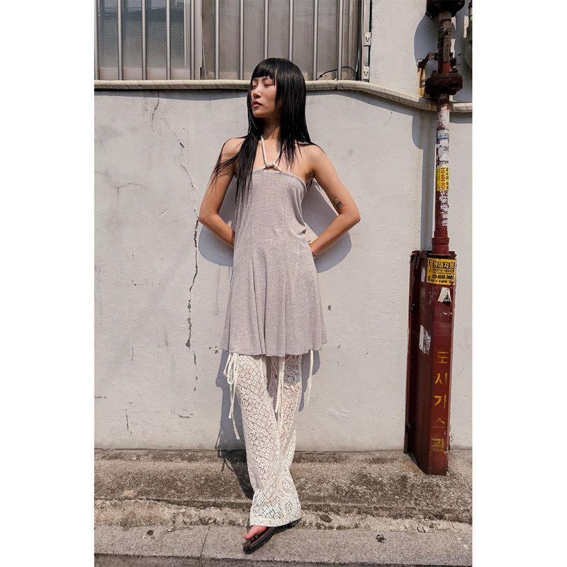 LACE COMBI BOOTS-CUT PANTS