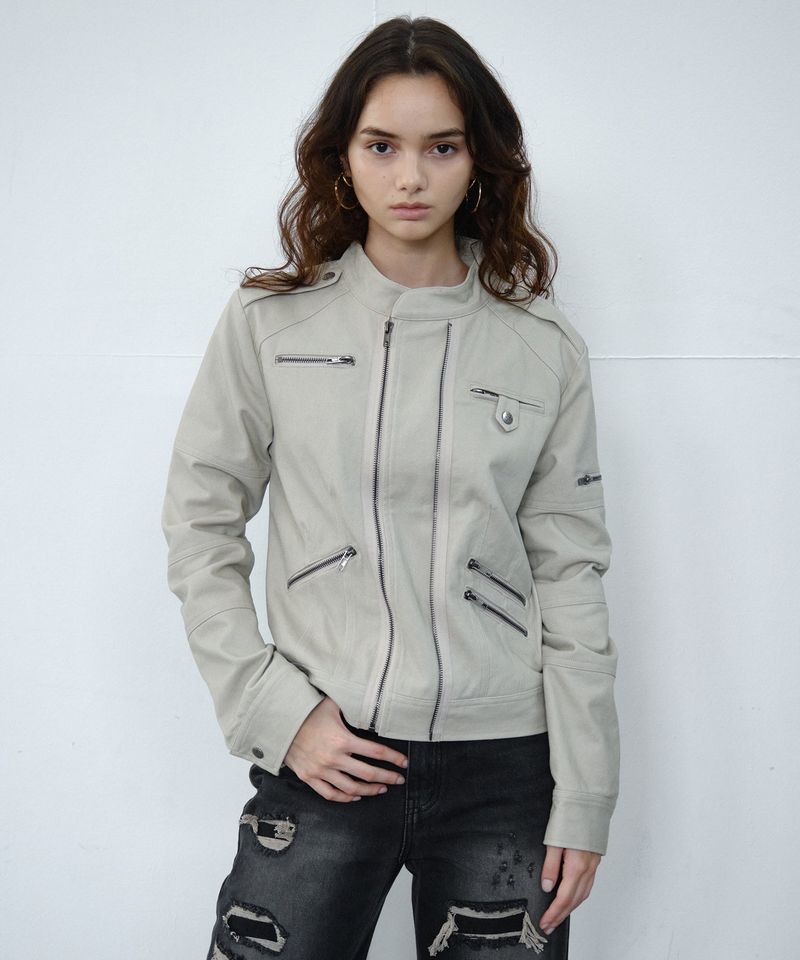 MIDNIGHT MOVE（ミッドナイトムーブ）の「2 ジップ ジャケット (beige)（ジャケット/アウター）」