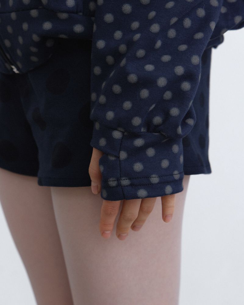 Dot Drift Zip-Up Hoodie