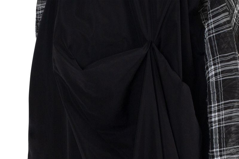 DOZI - Smocking Draped Dress _ Black