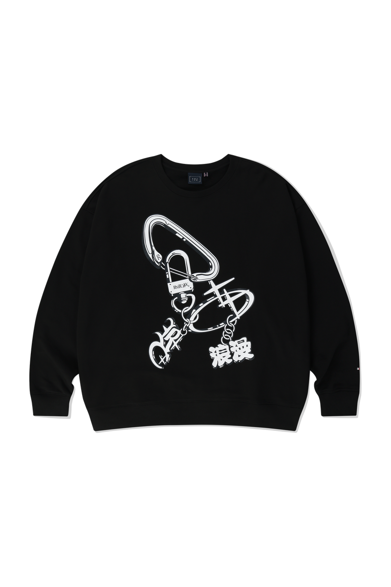 SILVER KEY-RING LOGO CREWNECK