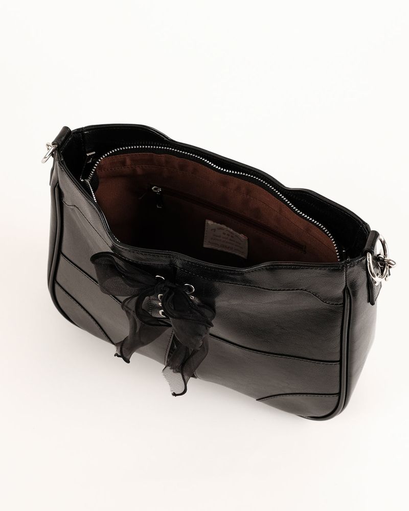 Bustier ribbon bag_black