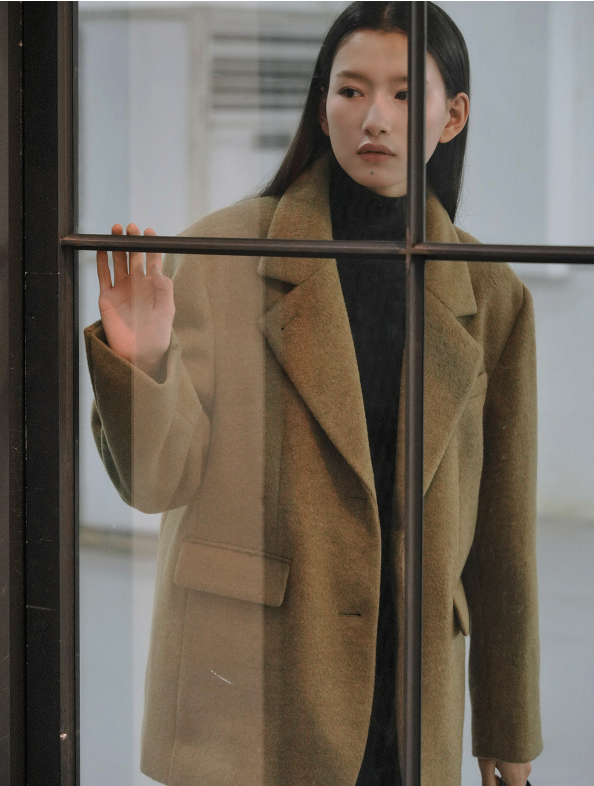 GENERAL IDEA（ジェネラルアイディア）の「hairy quilting jacket - khaki beige （Jackets/Outerwear）」