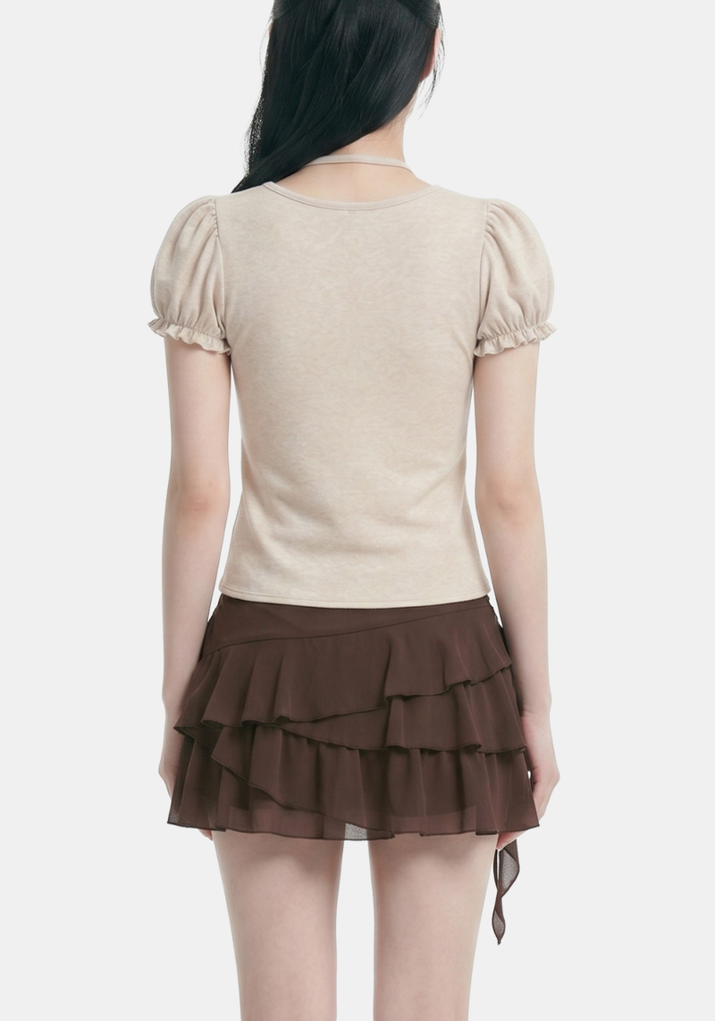 Dalen Layered Puff Cardigan Set