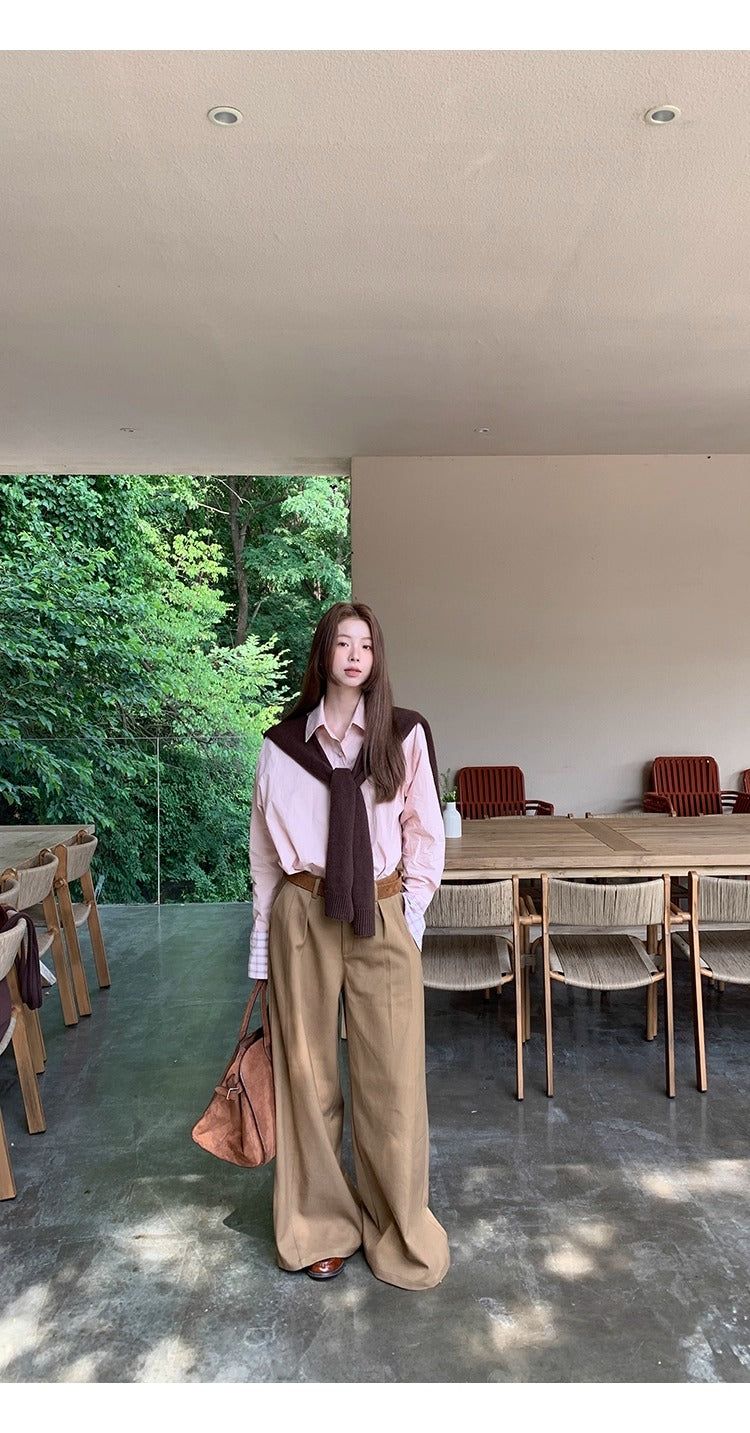 Super Pintuck Wide Cotton Pants