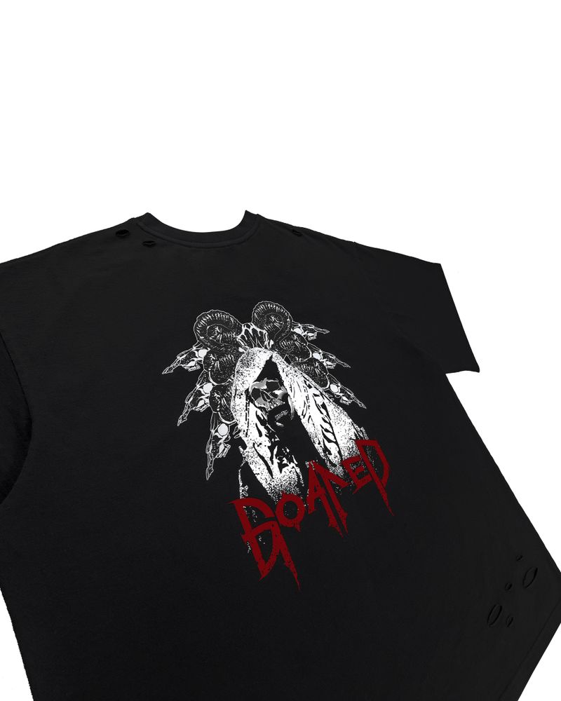 GOATED CUTTING OVERSIZE T-SHIRT(BK)
