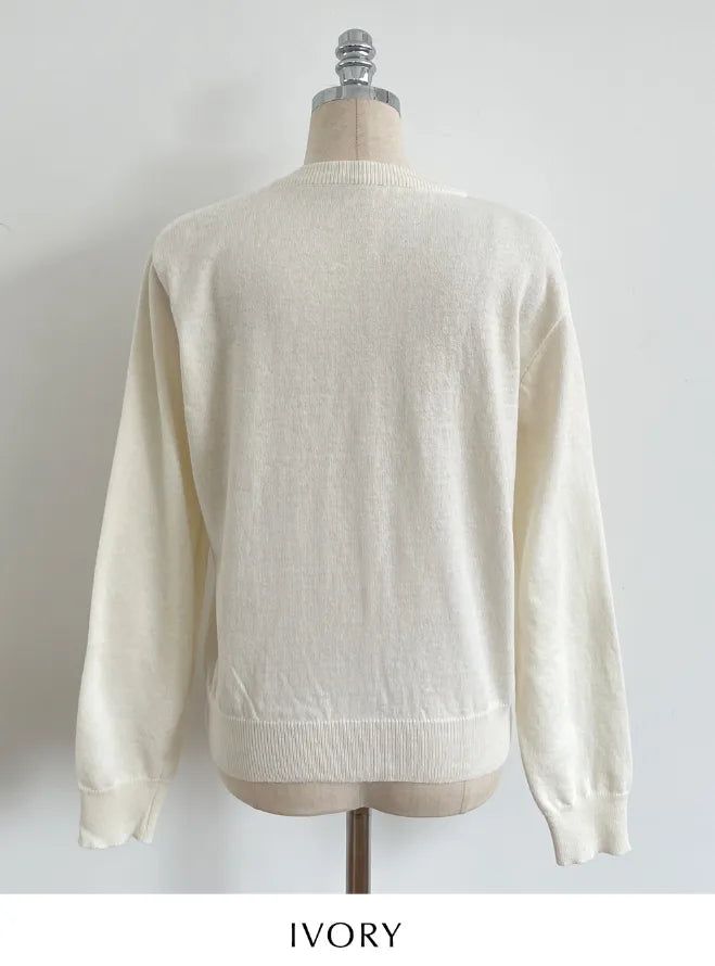 Moz Round Knit Cardigan